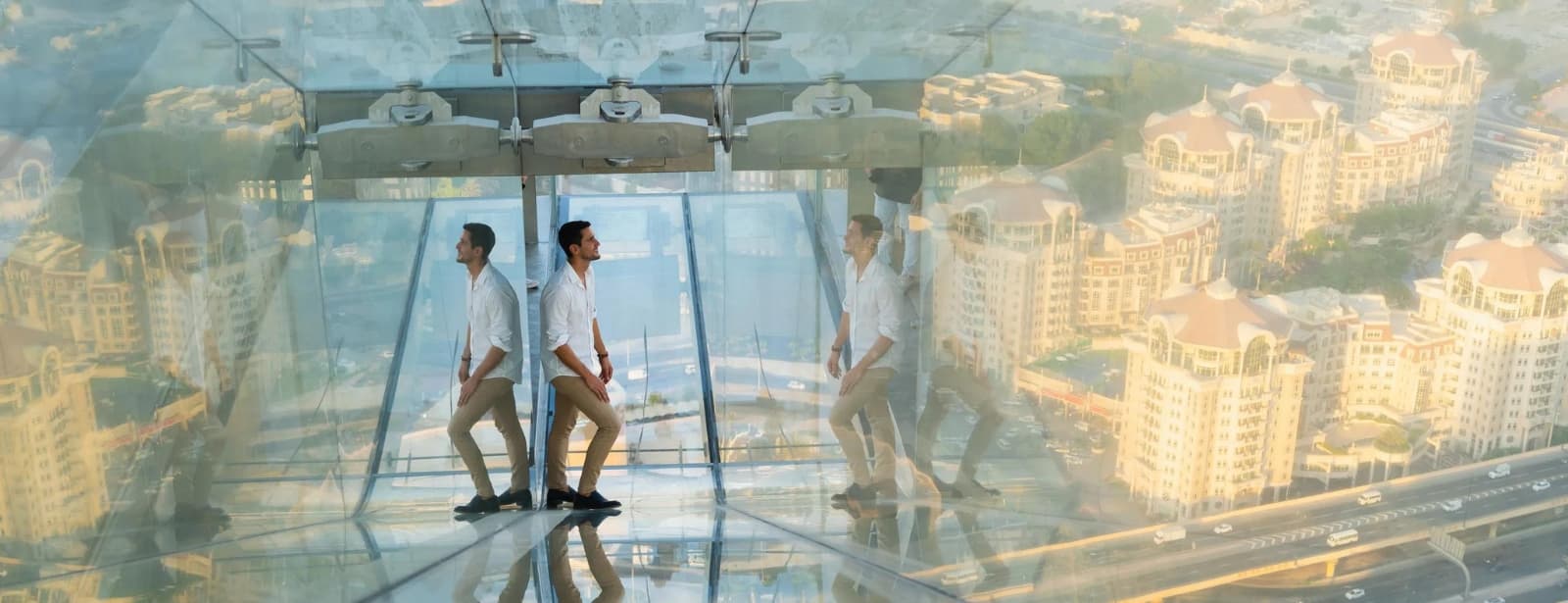 sky views observatory with glass slide